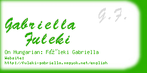 gabriella fuleki business card